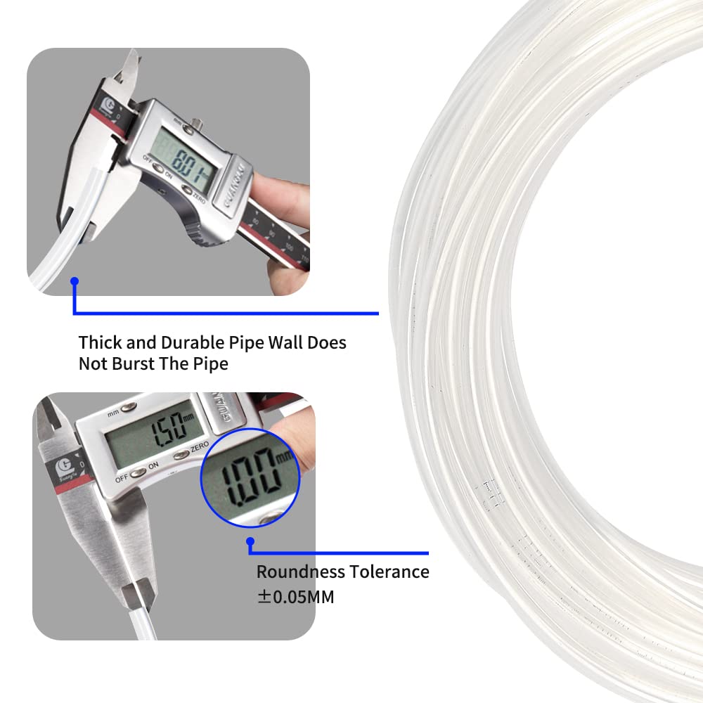 TAILONZ PNEUMATIC Blue PU Air Hose - 8mm OD 5mm ID, 10 Meter (32.8ft), High Temp Resistant, Double-Layer Tube Kit - View #3