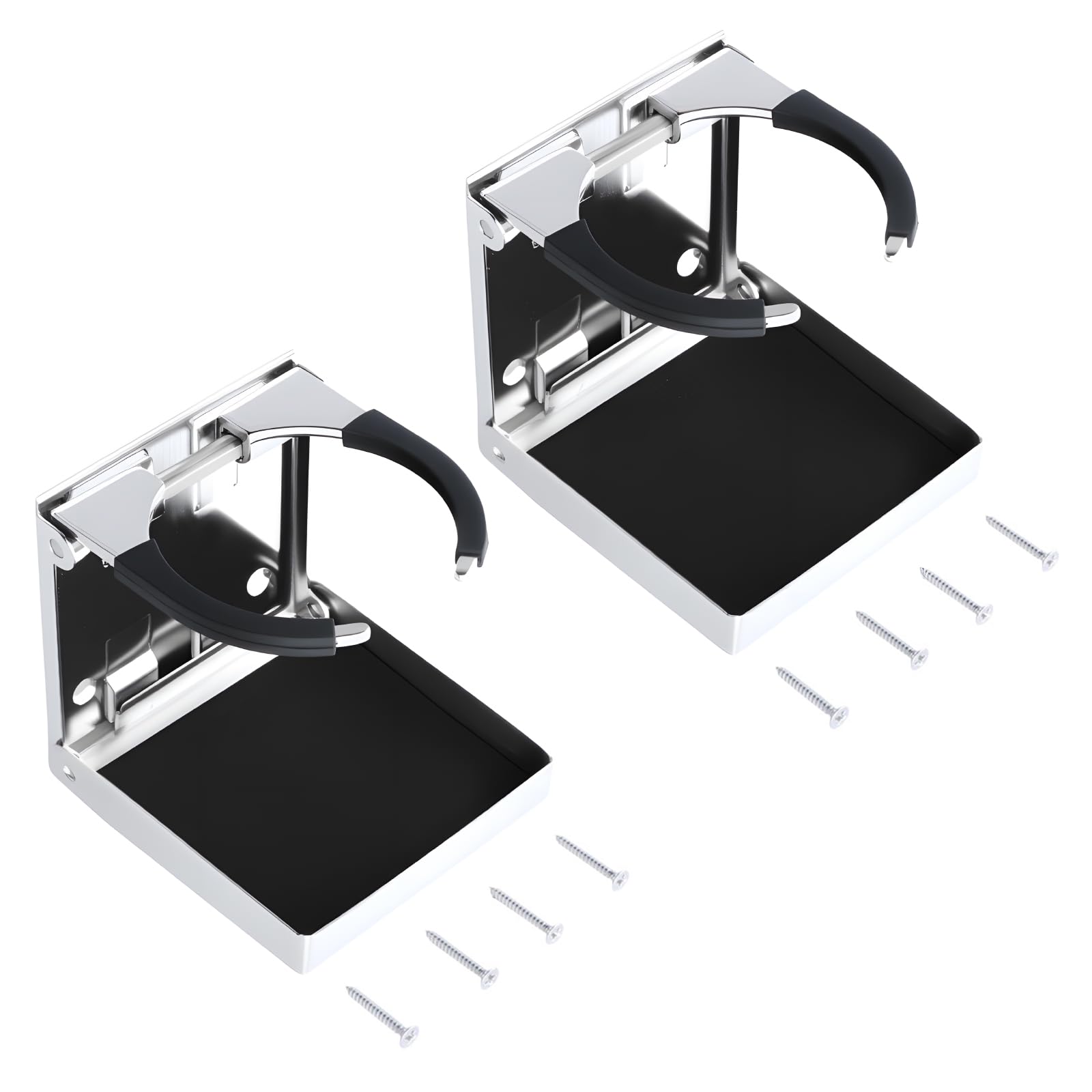 KAOLALI Portavasos Ajustable Universal de Acero Inoxidable, Soporte para Vasos Botella de Bebida para Barcos, Caravanas, Coche, RV, Furgoneta