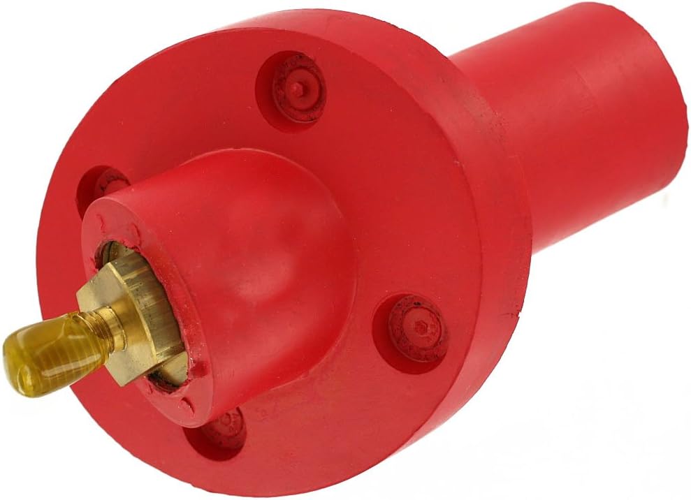 Leviton 17R23-R 17 Series Taper Nose, Male, Panel Receptacle, 30-Degree, Threaded Stud, Red