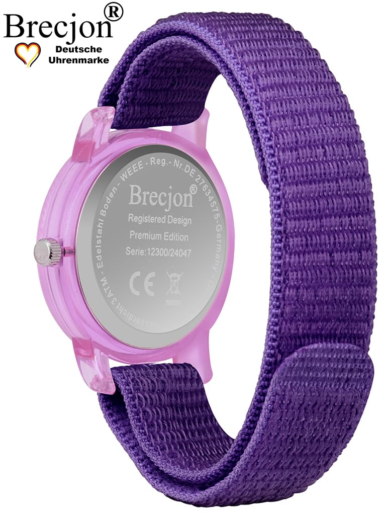 Reloj de pulsera infantil para niña, analógico, cuarzo, cambio de , correa de nailon, variantes, rosa, violeta, turquesa