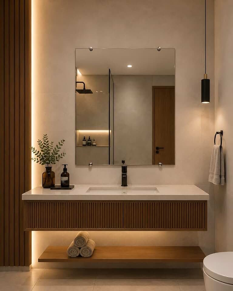 Espelho Grande 90x80 Lapidado Para Quarto/Sala/Banheiro Para Barbear ou Maquiagem Penteadeira Decorativo