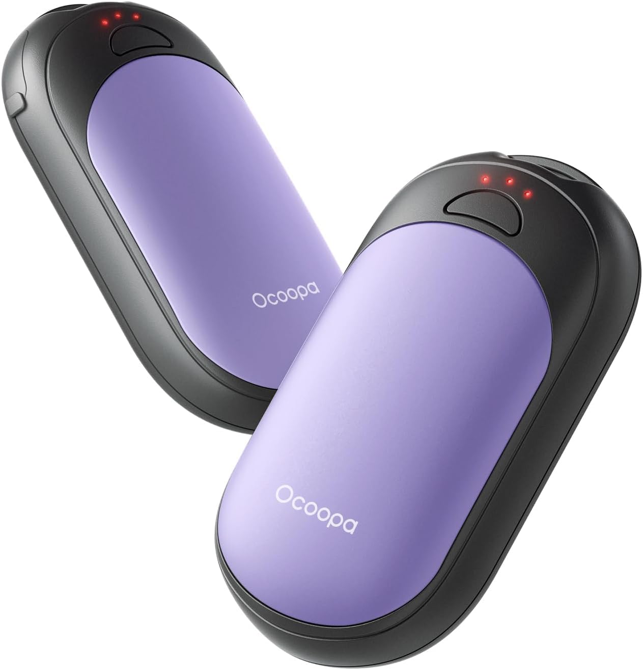 Ocoopa Pack of 2 Electric Hand Warmers, Magnetic, Portable Heating, 5,000mAh, 3 Heating Levels, Compact for Gloves and Pockets, Winter Essentials, Advent Calendar Gifts for Men and Women