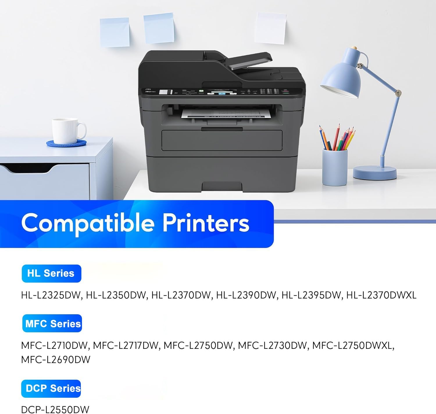 DR730 Drum Unit Replacement for Brother DR-730 DR730 DR 730 Compatible with HL-L2395DW HL-L2370DW HL-L2350DW HL-L2390DW MFC-L2710DW MFC-L2750DW DCP-L2550DW Printer(2 Drum, NOT Toner) - Image 2