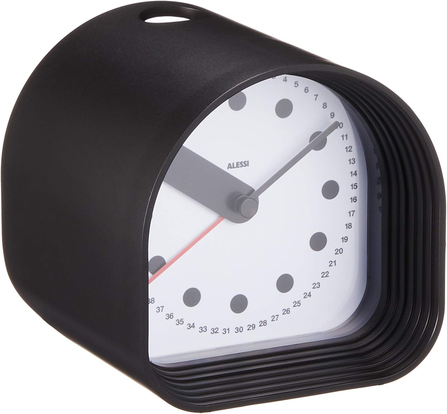 Alessi Aleesi 02 B Optic Alarm Clock, Black