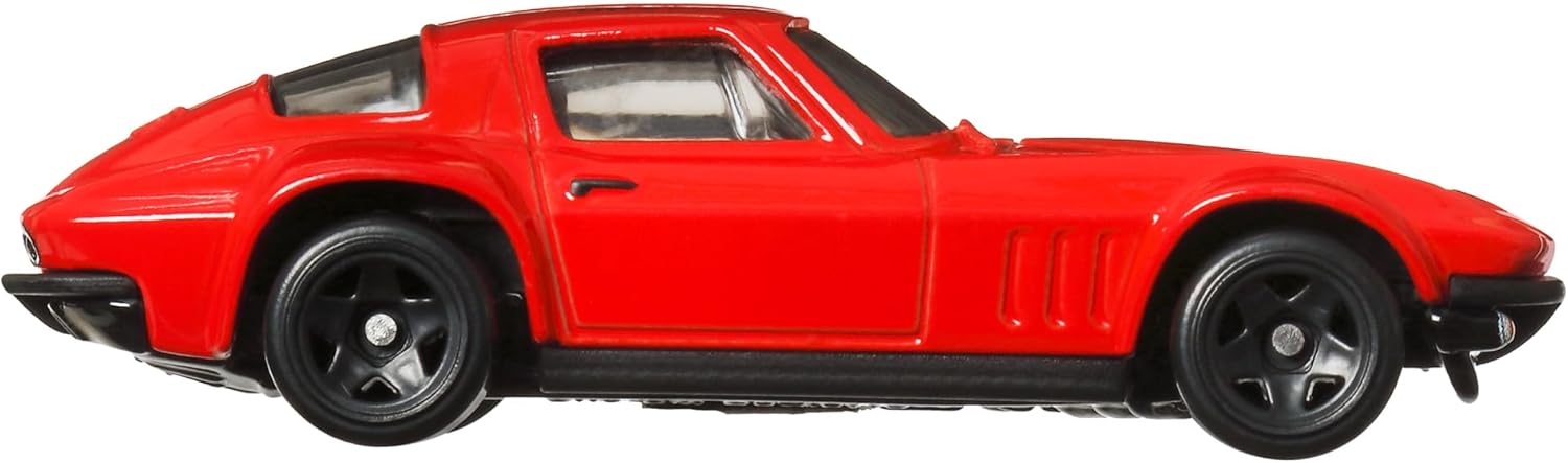 Hot Wheels Auto Custom Corvette Stingray Coupe – Women by Fast and Furious – Die Cast Model Scale 1:64 – Length 7 cm, Red, HRW40