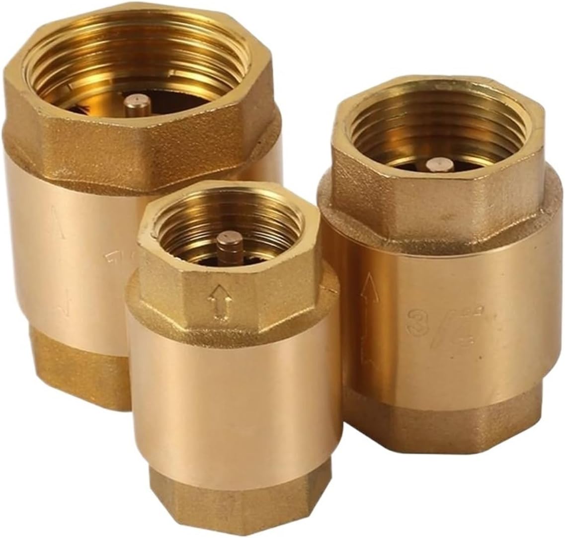 1Pcs Brass Check Valve In-Line Spring 1-Way Valve 1/2" 3/4" 1" 2" DN15 DN20 DN25(DN20 G3-4)