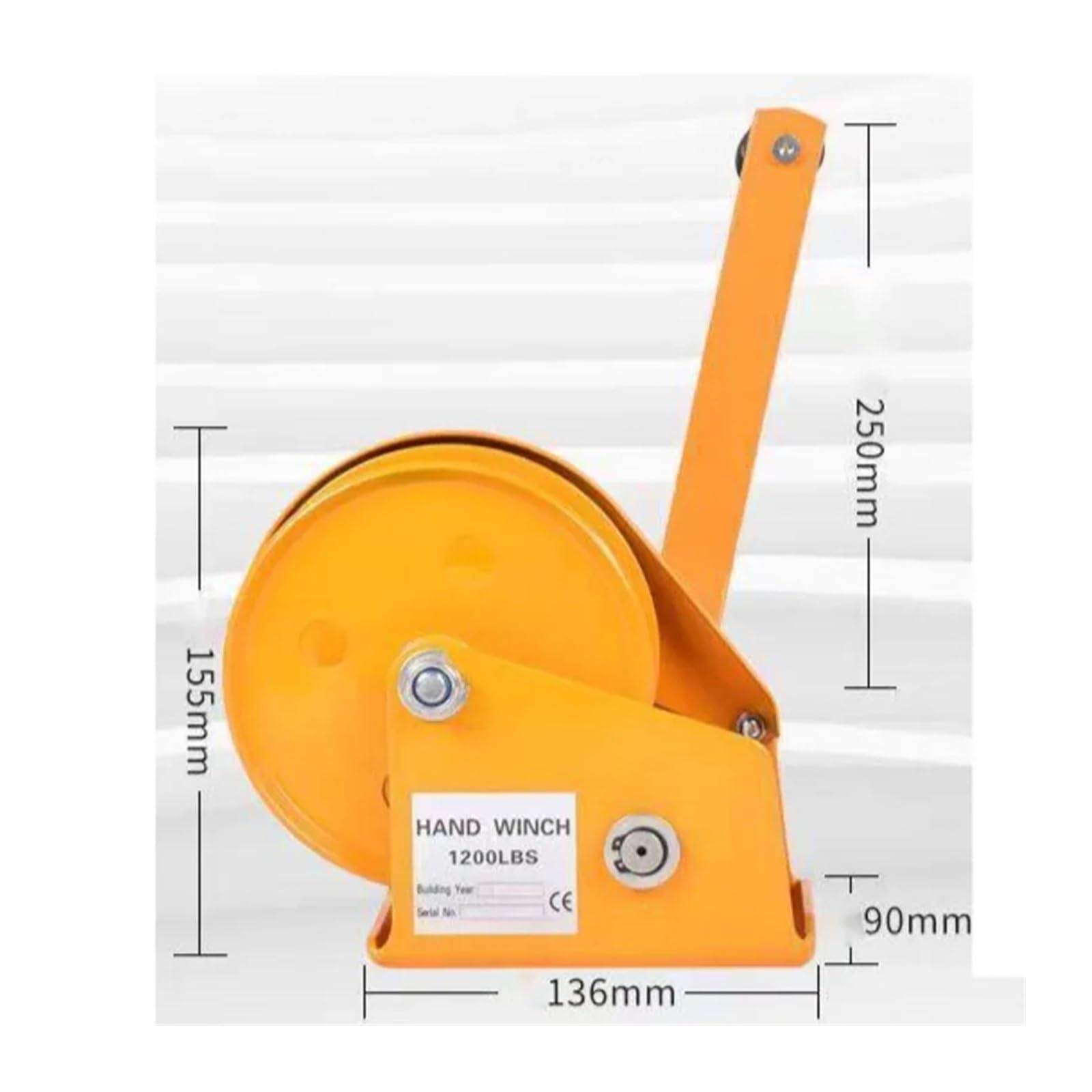 Cabrestante manual de cable acero 30 m y 1200 libras, cabrestante portátil pequeño, tracción, grúa bidireccional con autobloqueo para barco, camión, remolque
