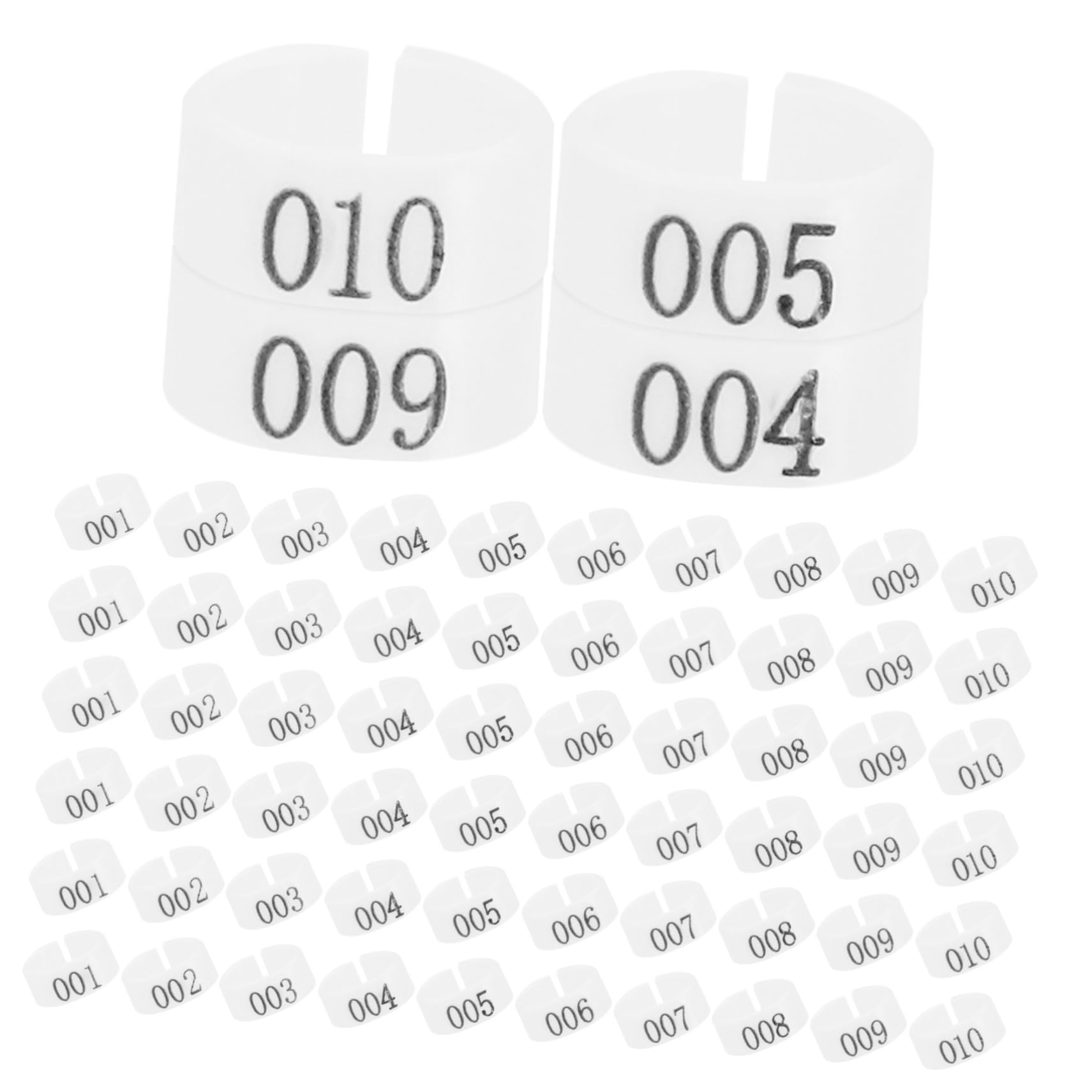 VICASKY Poultry Leg Bands Numbered 001-100 Pigeon Id Rings for Quail Chicks More