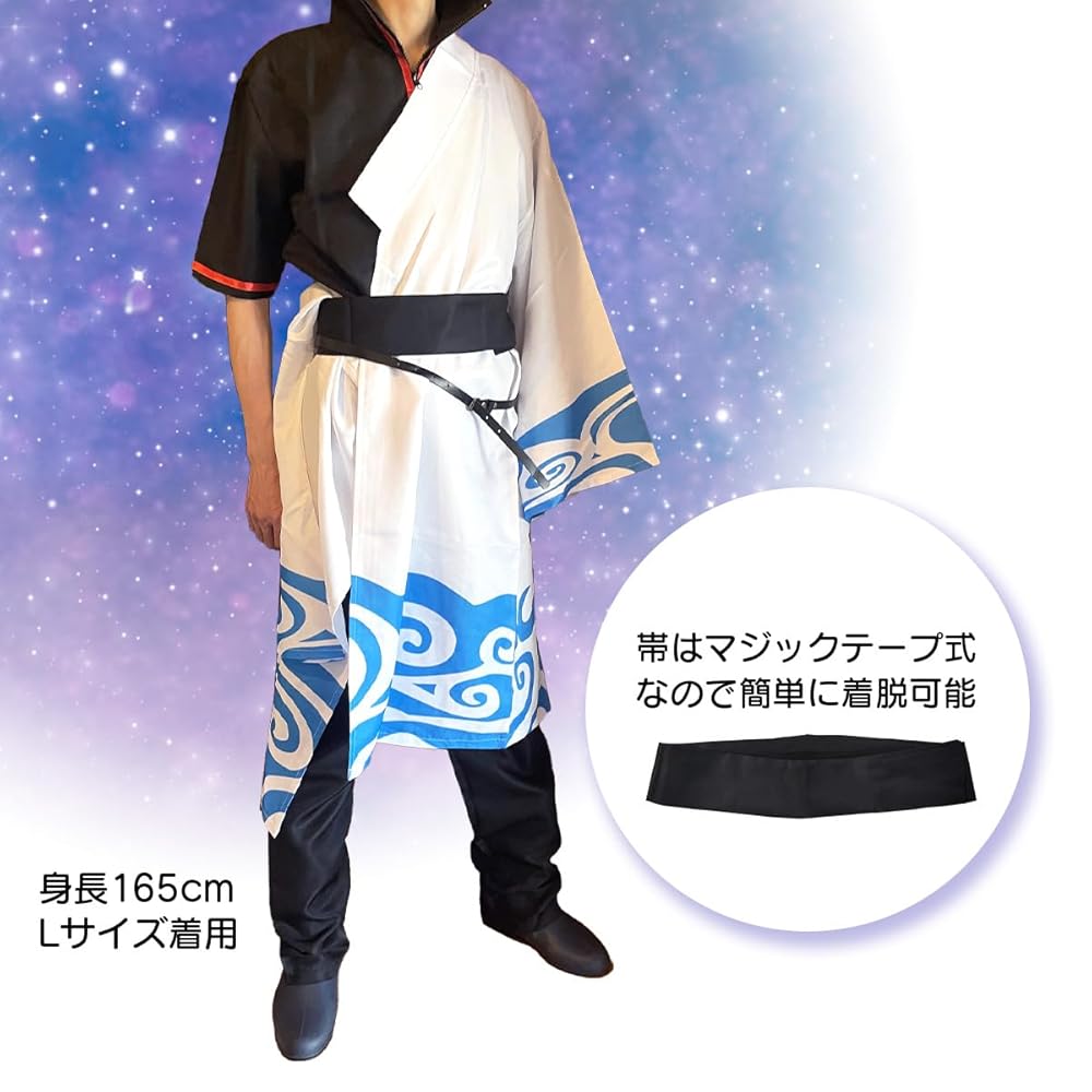 ACOS製　銀魂　坂田銀時　コスプレ　衣装　ウィッグ 木刀セット Amazon.co.jp: jojo2019_cos コスプレ衣装 銀魂 坂田銀時 セット