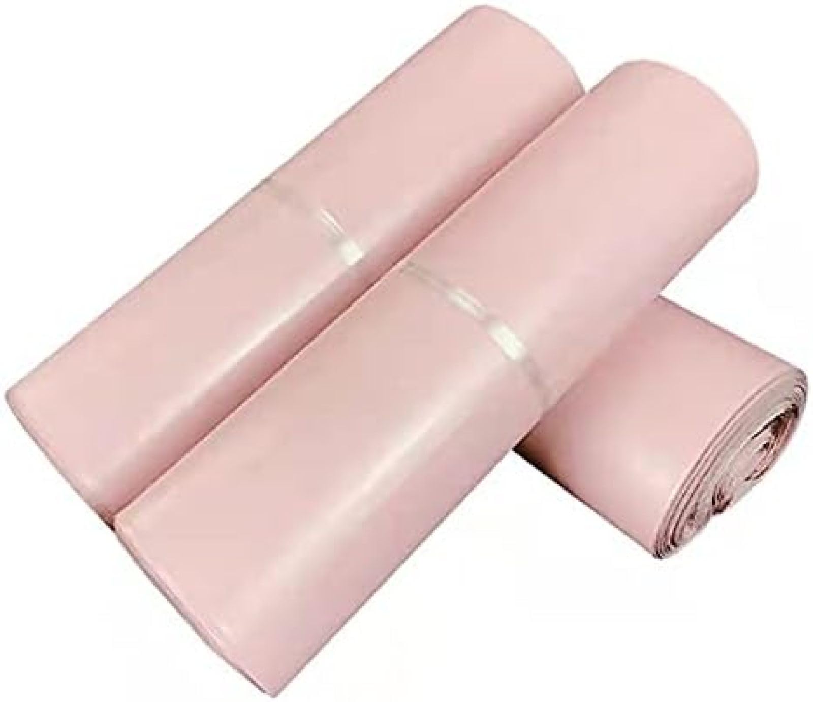 Sacchetti postali,Sacchetti postali 100 pezzi/pacco Spedizione per corriere Imballaggio Poly Bag Interno Nero Esterno Borsa con manico rosa Borse opache impermeabili Busta a 14 fili, 45x60 c