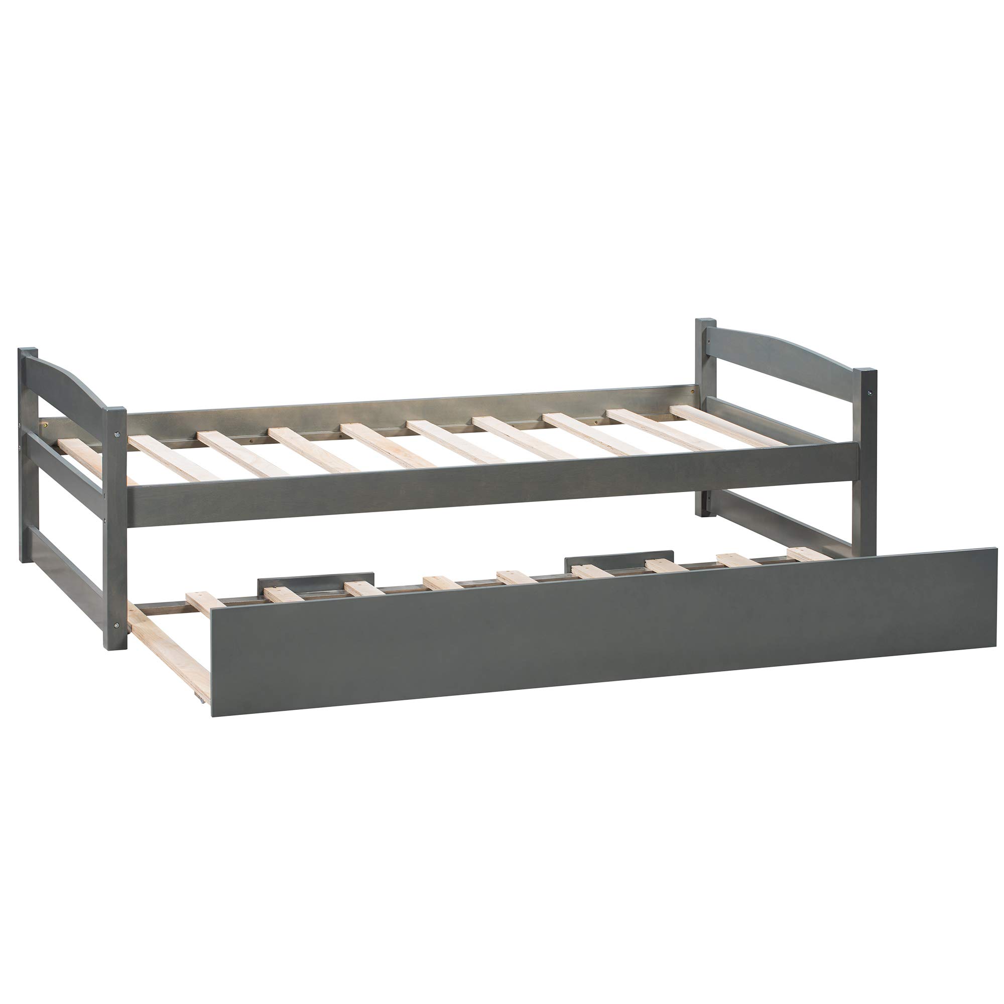 Buy Wooden Daybed Frame Twin Daybed with Pull Out Trundle, Captains Bed