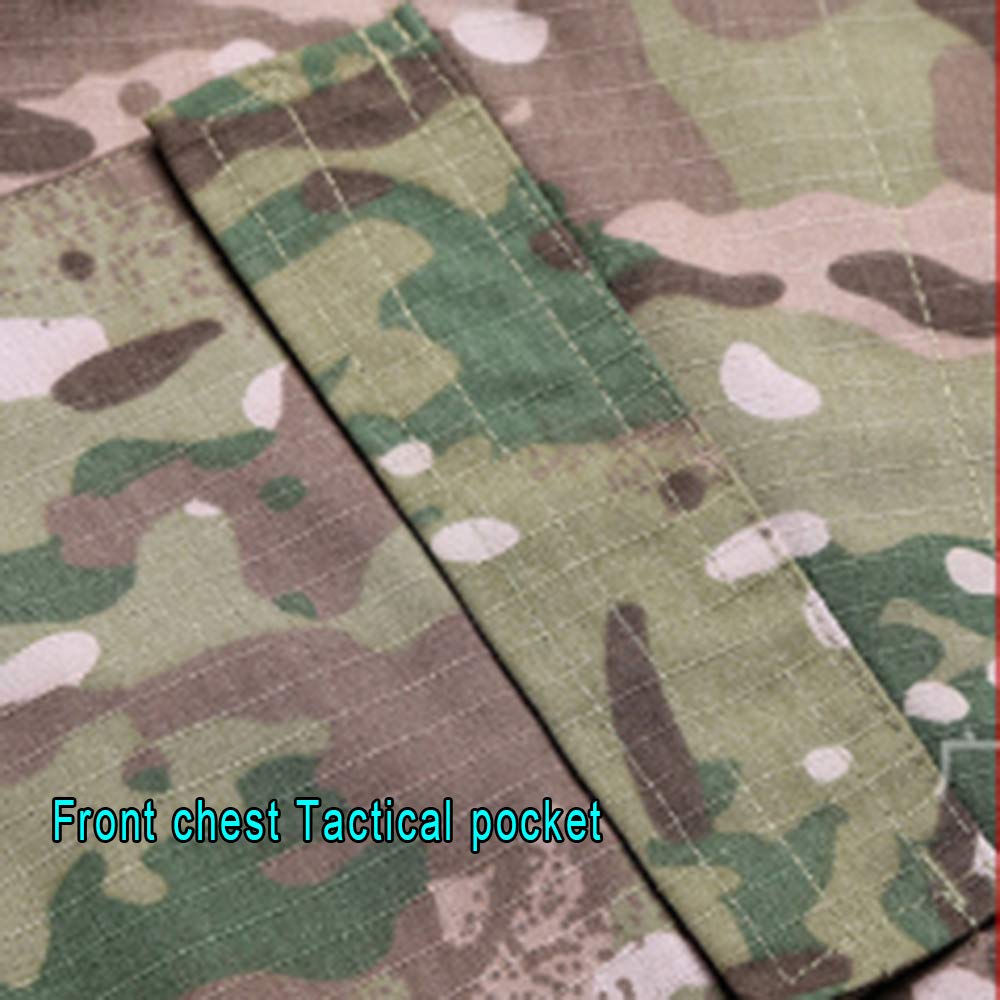 Paintball Airsoft Chasse Armée Fan Costume Tactique Chasse Costume Combat BDU Costume Guerre Jeu Champ Survie Veste Tactique Chemise Commuter Sports De Plein Air Formation Workwear(Hauts + Pantalons)