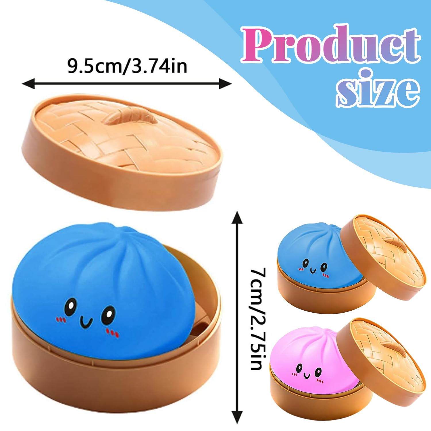 Juguete Blando De TPR En Forma De Bollo Relleno Al Vapor, Gracioso Y Disponible En Color, Ideal Como Juguete De Reducción De trés
