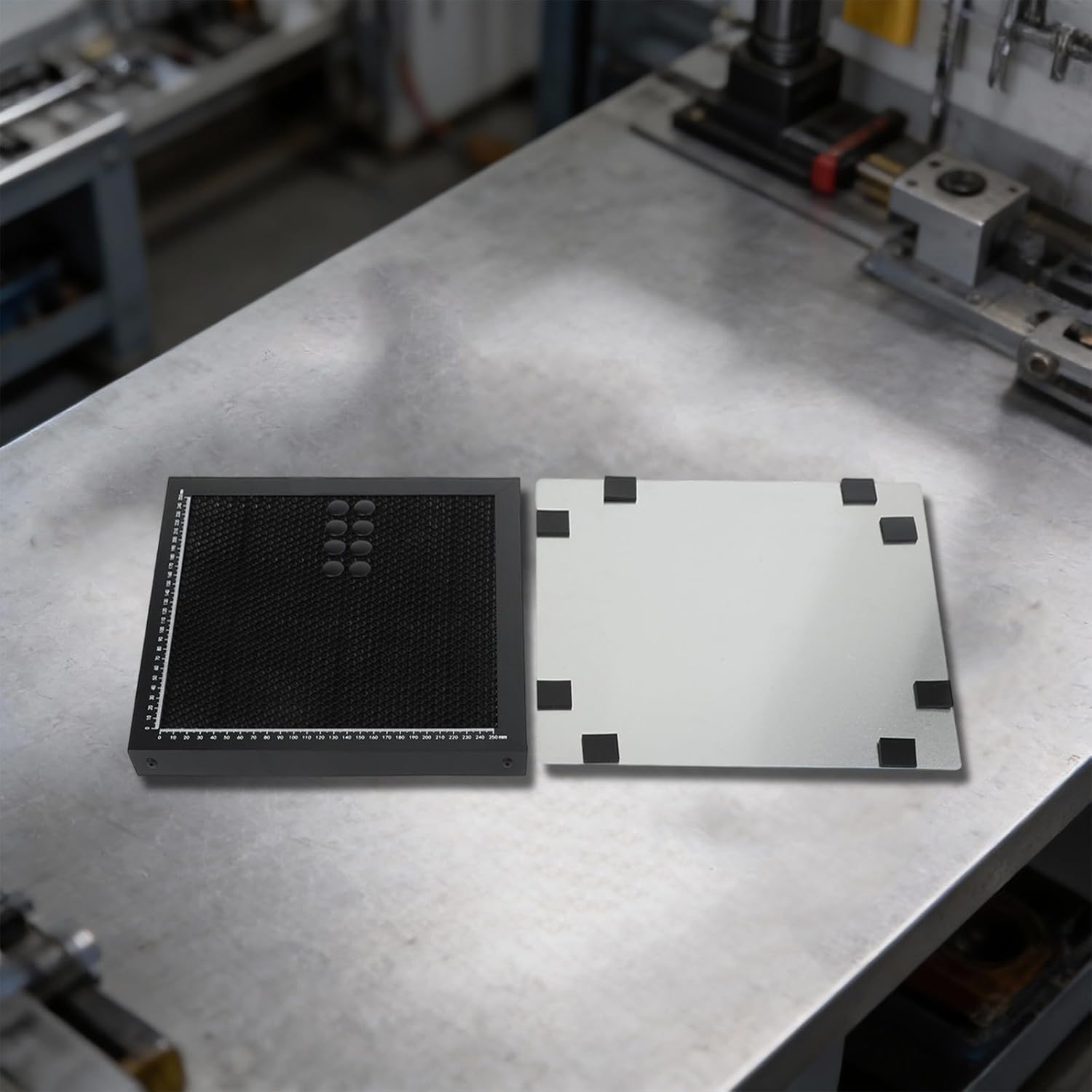 Aluminum Honeycomb-Workbench 300x300mm for Engraving Machine, Precision Cutting Bed with Scale Lines for Clean Cuts and Smoke Dissipation