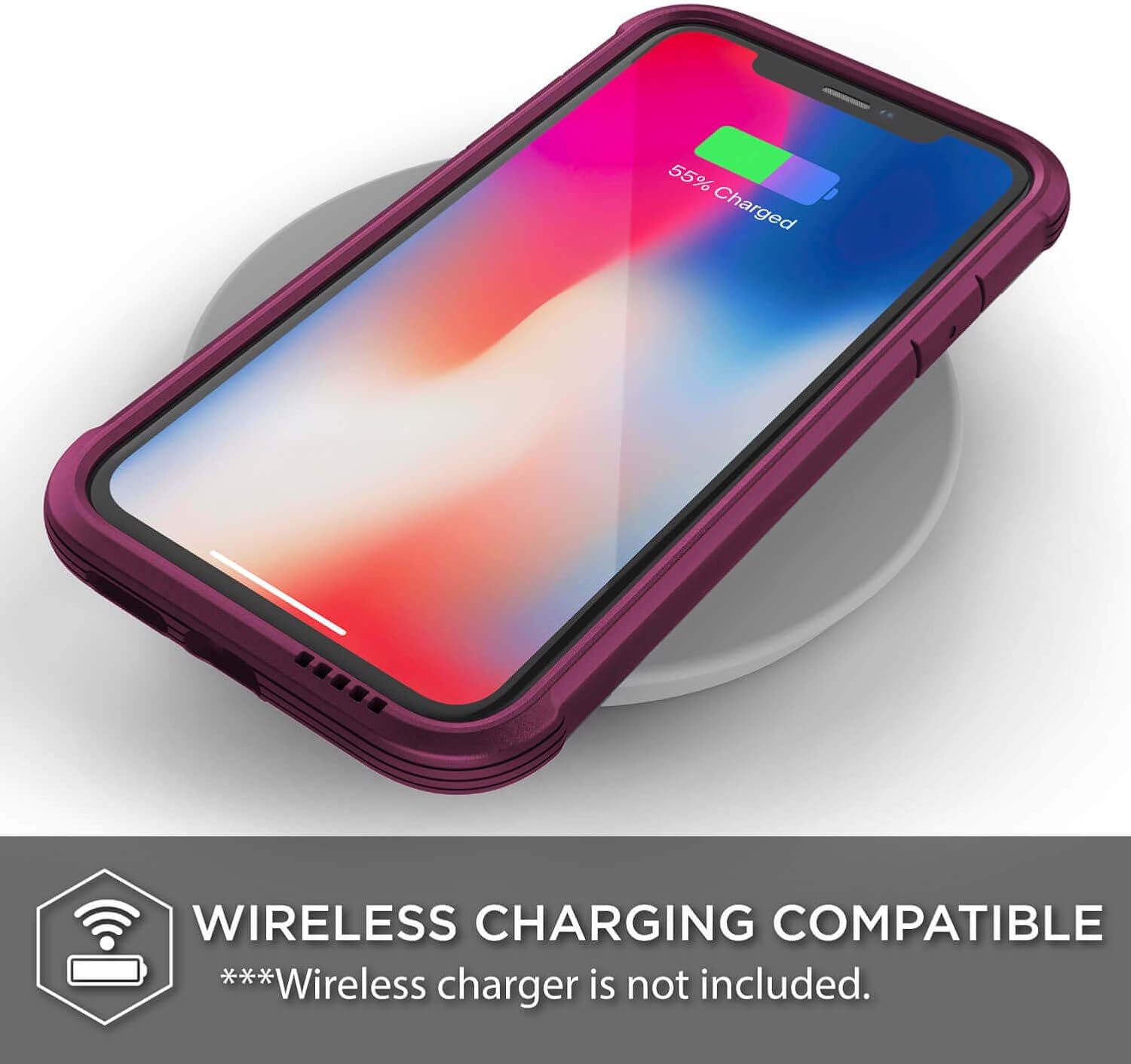 Raptic Shield, Compatible with Apple iPhone XR (Formerly Defense Shield) - Military Grade Drop Tested, Anodized Aluminum, TPU, and Polycarbonate Protective Case for Apple iPhone XR, Purple