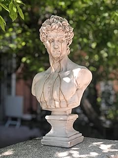 David Bust, Sculpture Statue, Greece Statue, David in Gold Tears, Greek Sculpture, Large Male Sculpture, Pop art Sculpture, Sculpture Decor