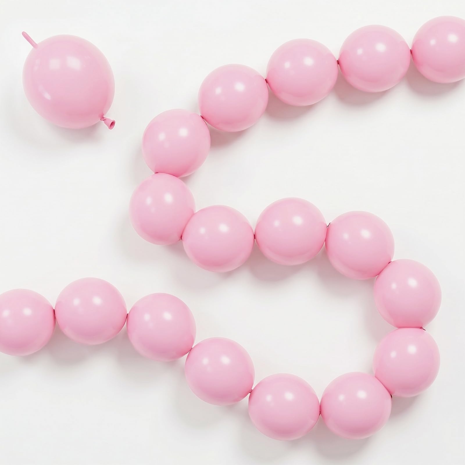 Pastelowe różowe balony z szybkimi ogniwami, 100 szt., 25 cm, różowe balony łączące do tworzenia balonów, ścian, łuku w kształcie serca, balonów dla dziewcząt, na ślub, urodziny, baby shower