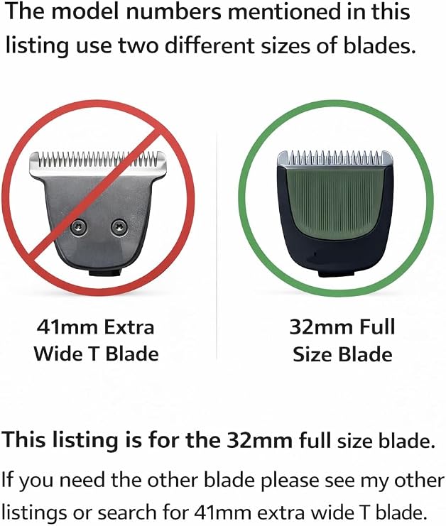 Upgraded Comfort Focused Replacement 32mm Blade for Philips Norelco Trimmer | Fits MG3740 MG3750 MG3910 MG3919 MG3939 MG5750 MG5910 MG570 MG7750 MG7770 MG7910 MG9526 MG9580 MG9730 and Other MG Models