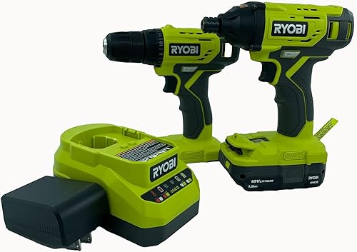 RYOBI Kit de destornillador de impacto inalámbrico ONE+ de iones de litio de 18 V de 14 pulgadas con batería de 1.5 Ah y cargador - PCL235K1