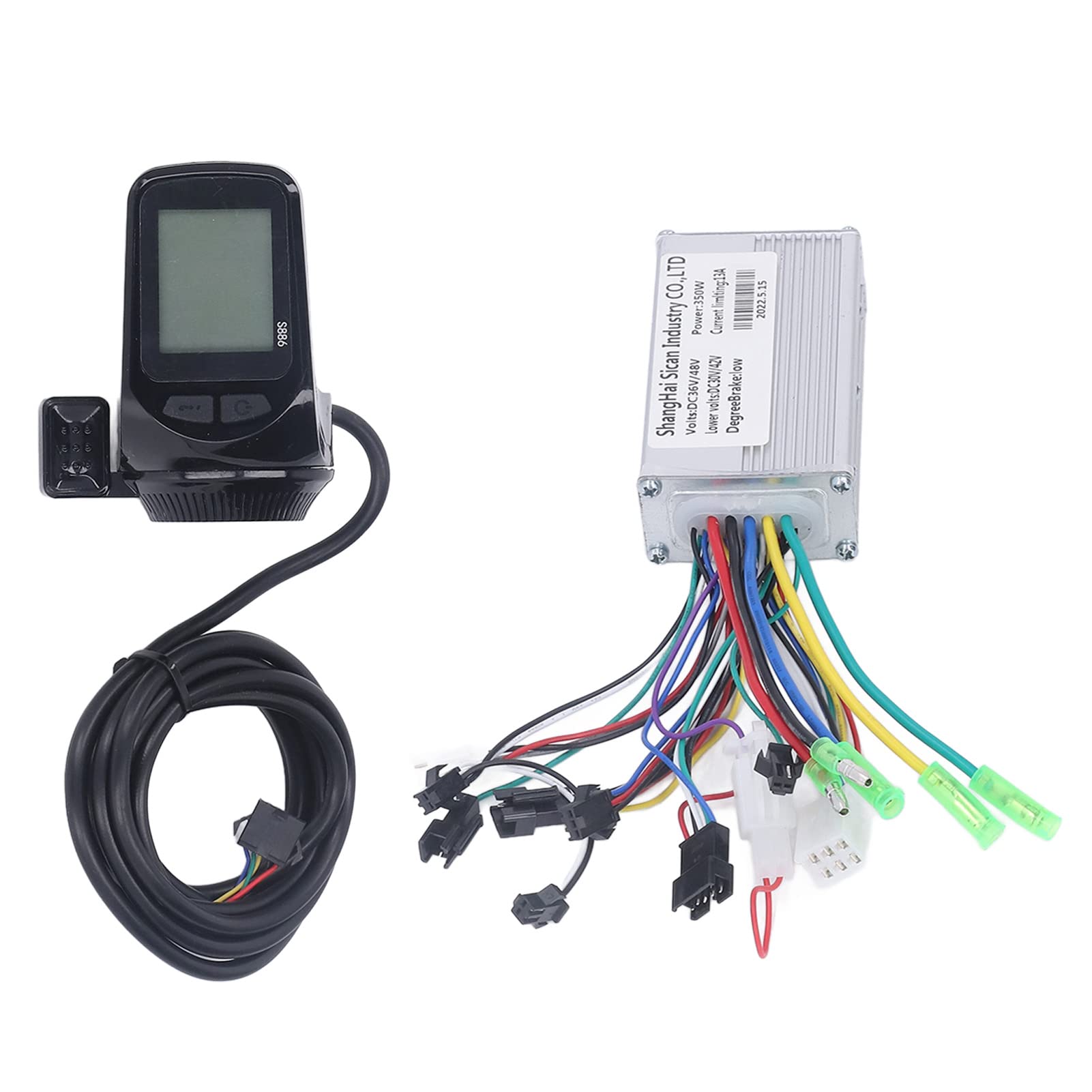 Kit De Controlador De Motor Sin Escobillas para Bicicleta Eléctrica con Panel LCD S886, para Bicicletas Eléctricas De Bricolaje, Scooters Eléctricos Y Bicicletas Plegables