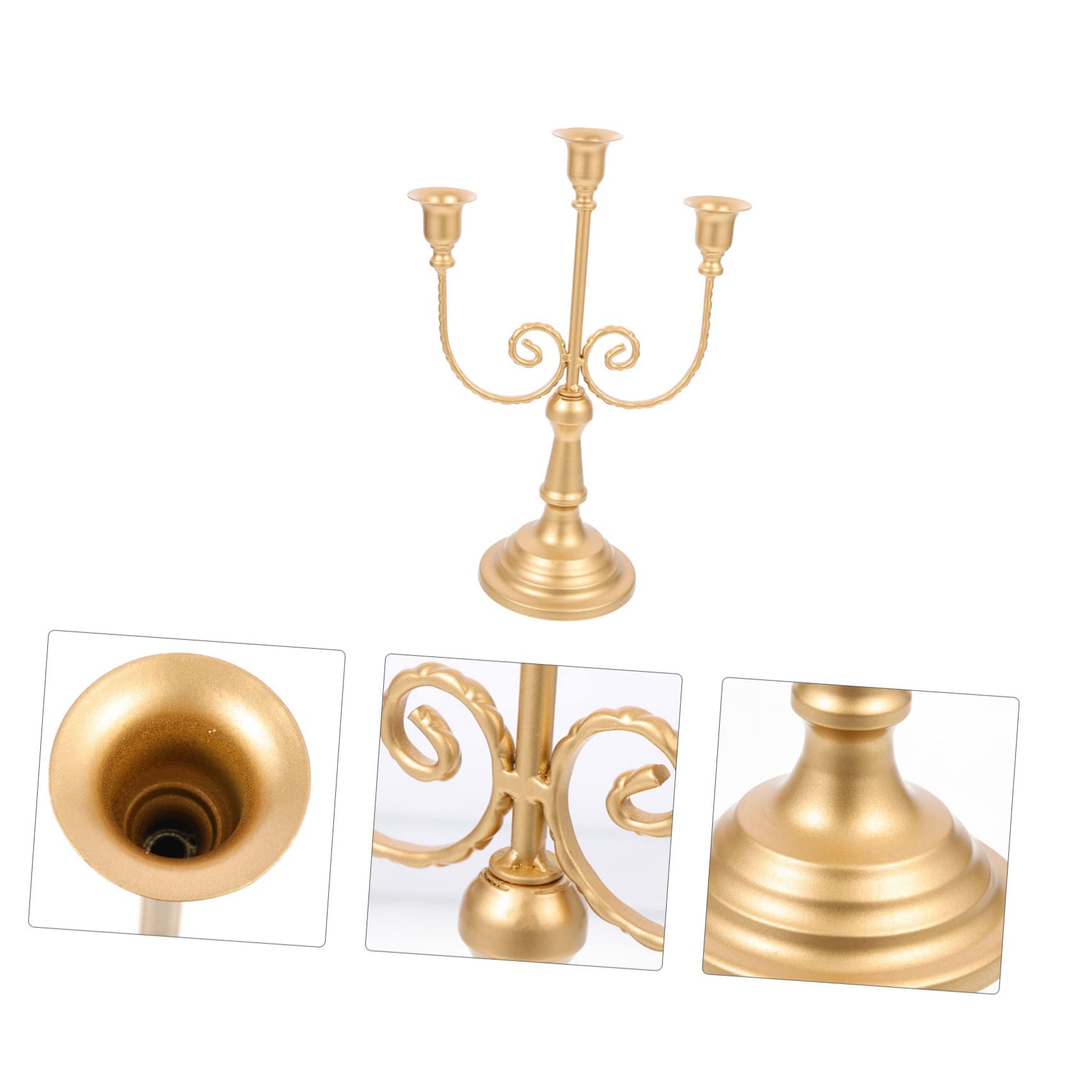 MAGICLULU 2 Pz Lungo Candelabro Candele 3 Teste Candelabro a Colonna Arredamento Esterno Arredamento Del Tavolo Portacandela a 3 Bracci Accessori Tavolo Da Pranzo Ferro Da Stiro
