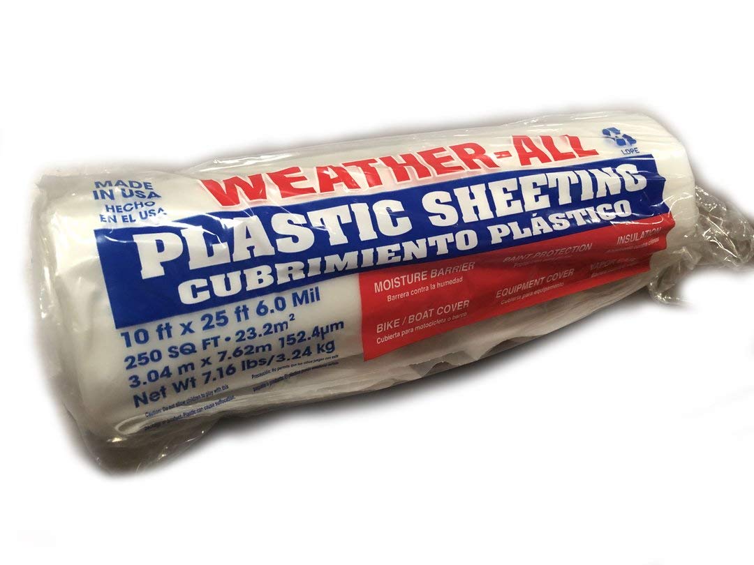 Exclusive Discount 60% Price TRM Manufacturing 61025C Weatherall Visqueen Plastic Sheeting, Drop Cloth 10' Wide x 25' Length x 6.0 mil Thickness, Opaque/Translucent Authentic Crazy Deals TRM Manufacturing 61025C Weatherall Visqueen Plastic Sheeting, Drop Cloth 10' Wide x 25' Length x 6.0 mil Thickness, Opaque/Translucent
