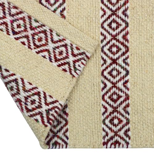 Image of The Home Talk Handwoven Chocho Yarns Table Runner 4-6 Seater - Eco-Friendly, Textured, Durable for Dining Table, Coffee Table, Console - 13x72 Inches