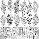 Temporäre Tattoos Bilizar 64 Blatt mit Blumenmotiven für Frauen