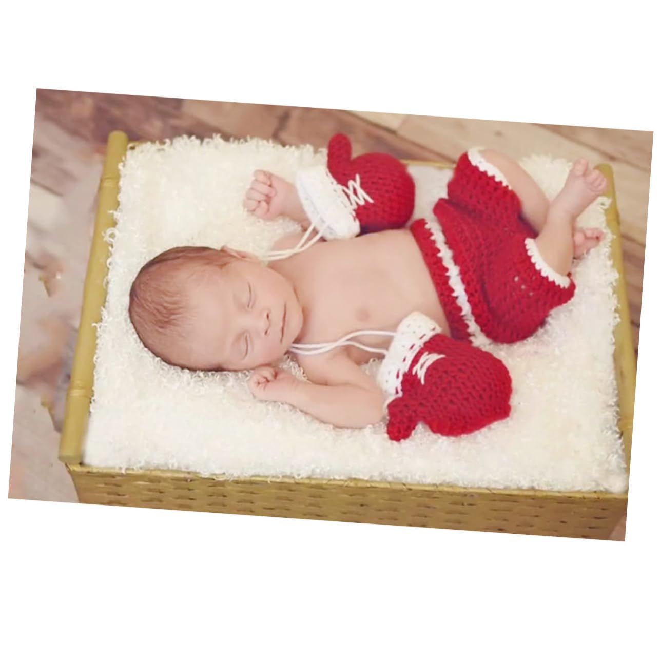 Beaupretty Conjunto de Fotografía para Recién Nacido Accesorios Crochet para Bebés para Sesiones de Fotos