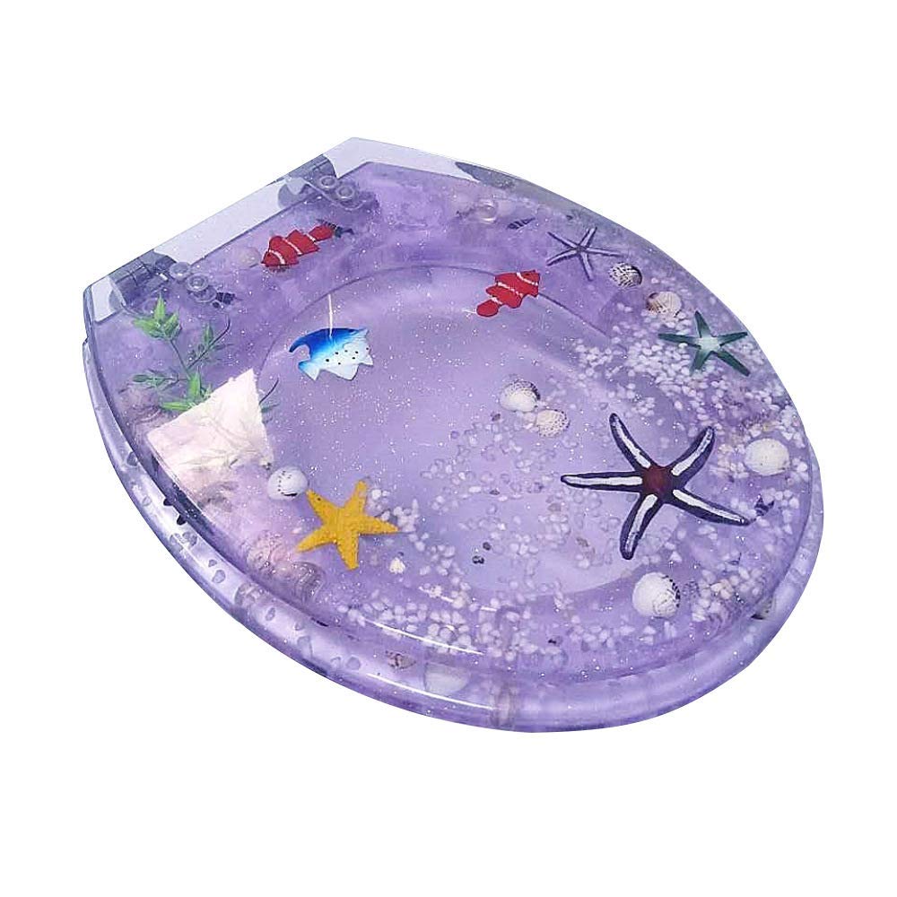 Siège de toilette universel abattant solide fermeture souple O U V D