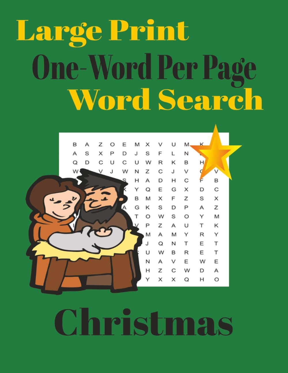 Large Print One-word Per Page Word Search Christmas (Holiday One-Word Word Search)