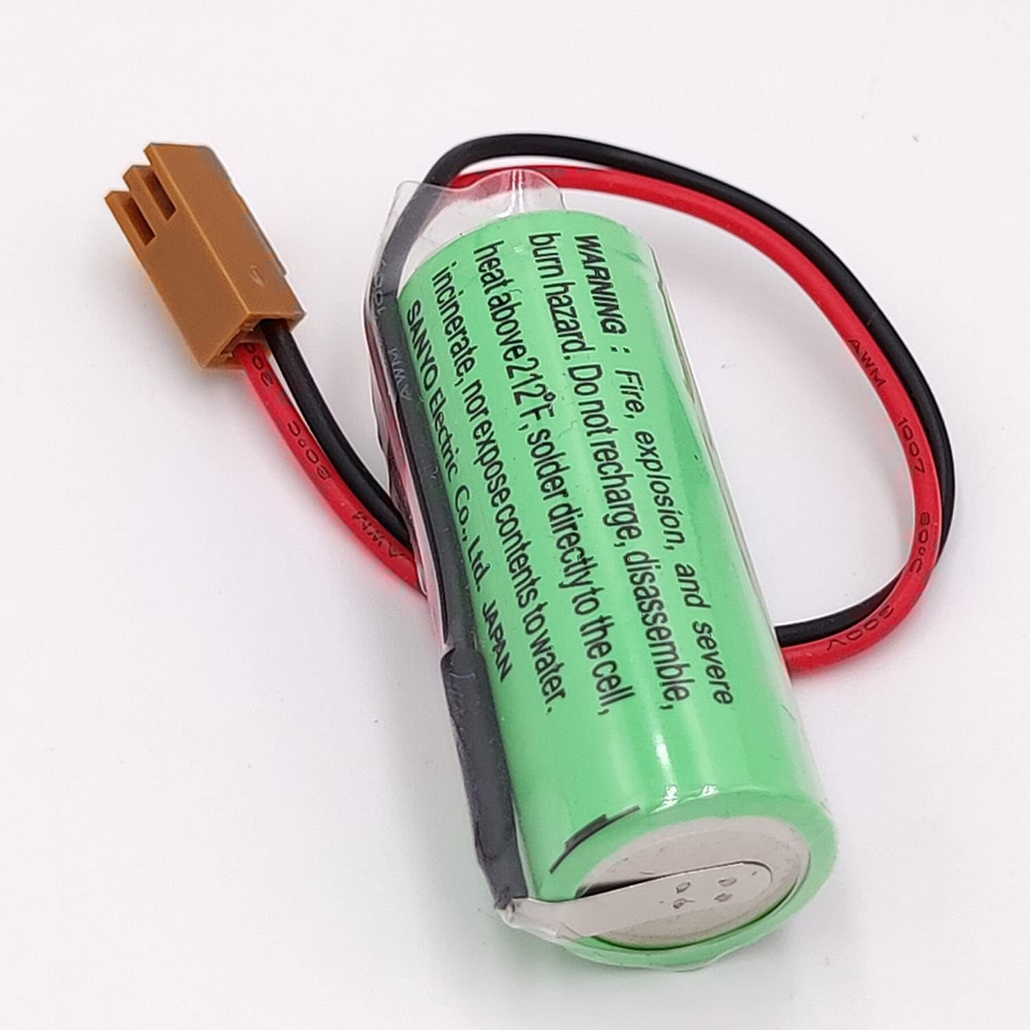 (Pack of 5) 3V 2500mAh CR17450SE-R PLC CNC System Battery with Resistance for SANYO CR17450SE-R / A98L-0031-0012 FANUC CNC with Plug