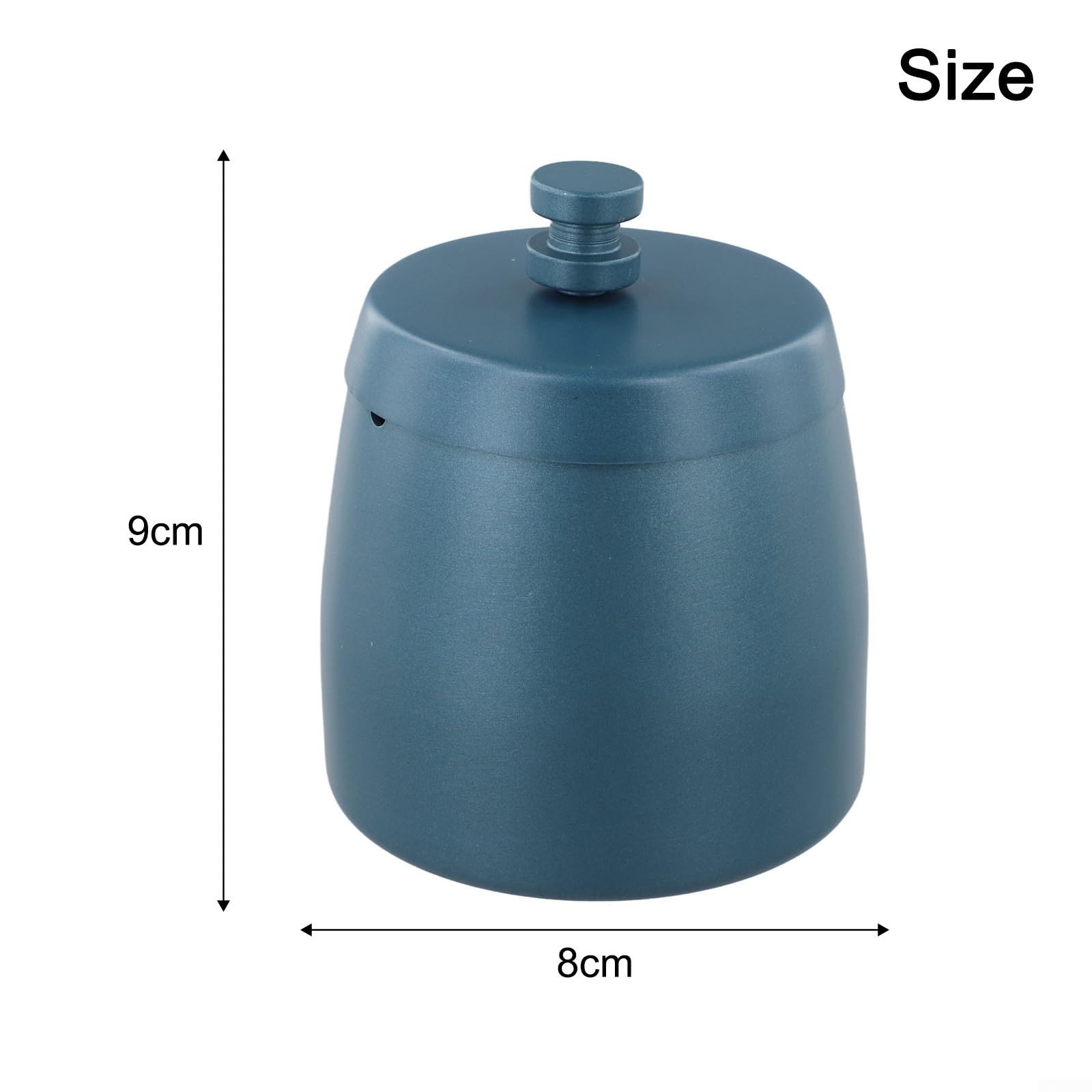 Colector de cenizas con tapa, diseño de acero inoxidable para interior y exterior (azul)