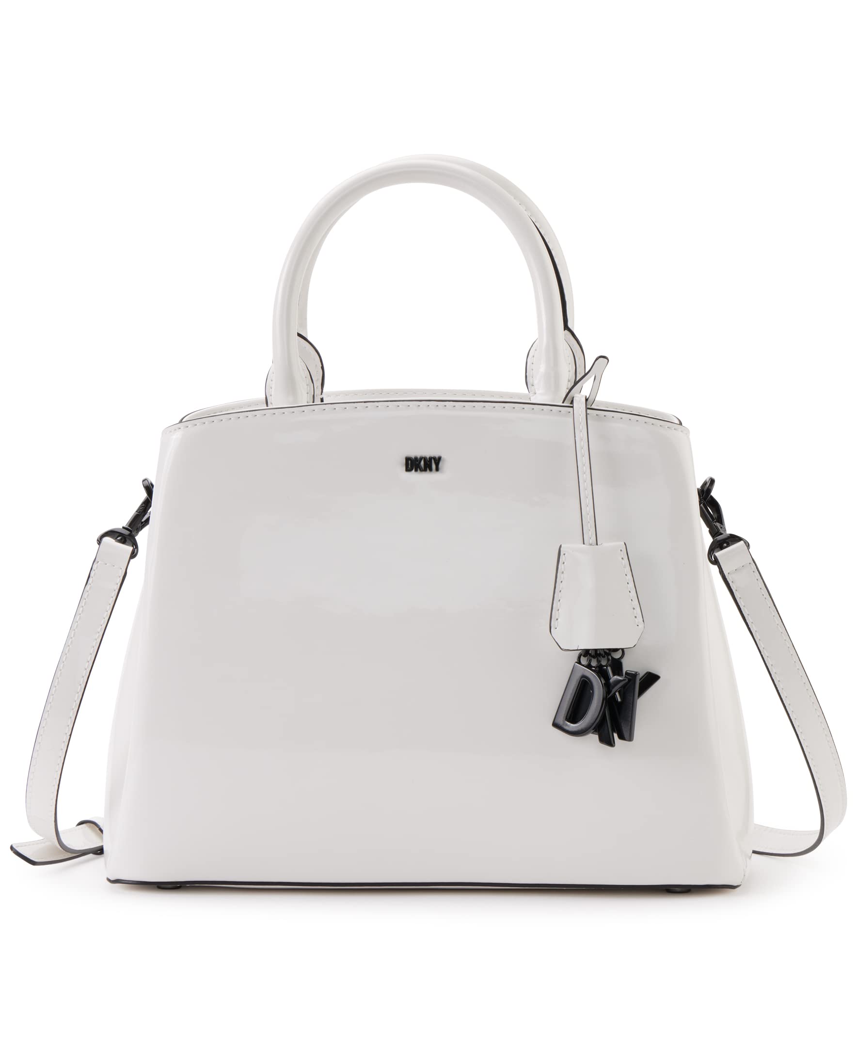 DKNY Women's Paige Medium Satchel, Optic White, One Size