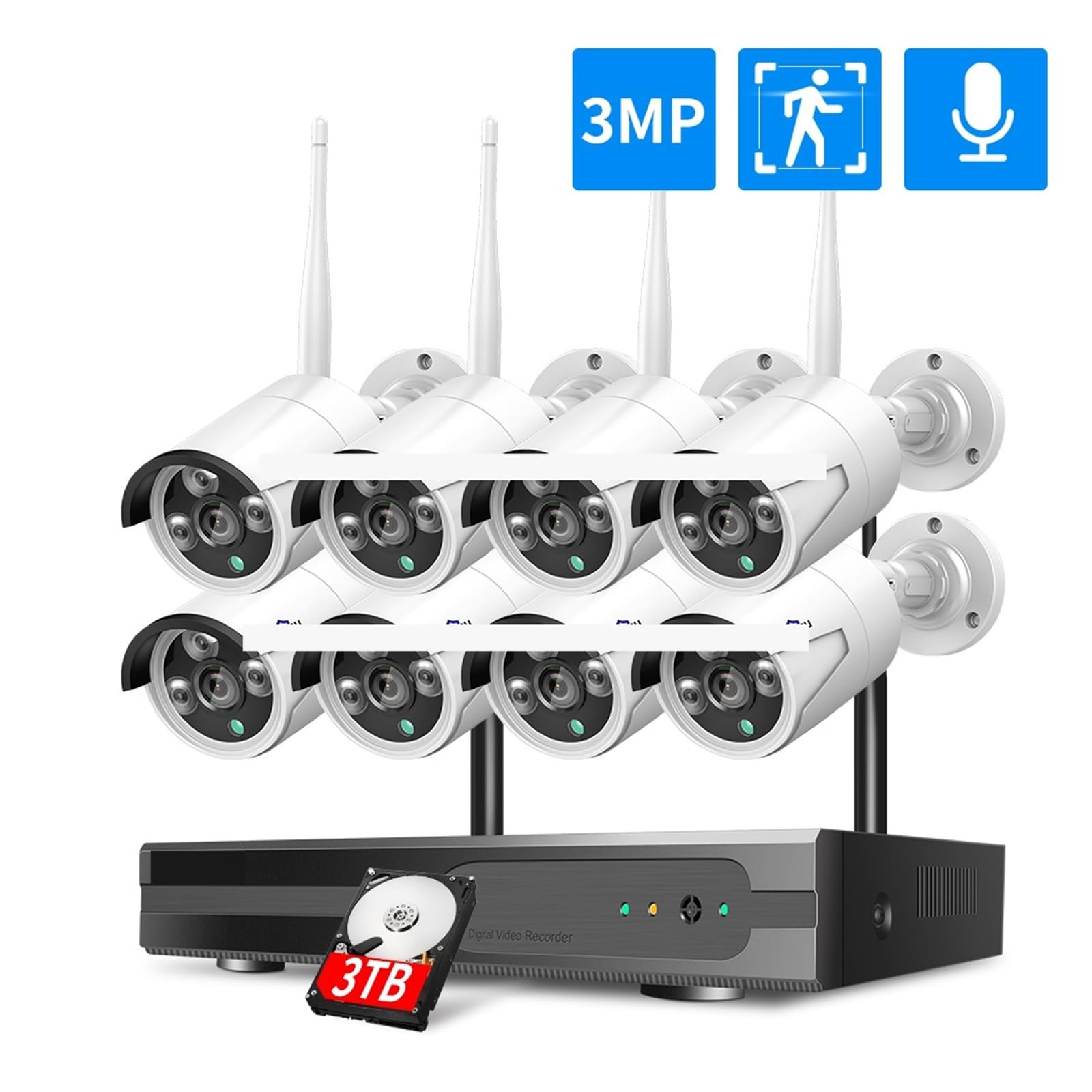 Kit de caméra de sécurité WiFi 5MP Humain