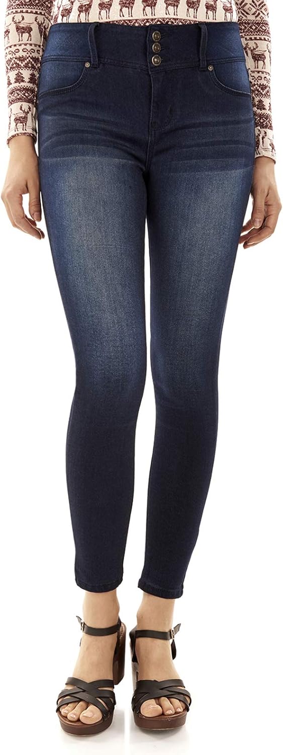 WallFlower Women's Sassy Skinny High-Rise Insta Soft Juniors Jeans (Standard and Plus)