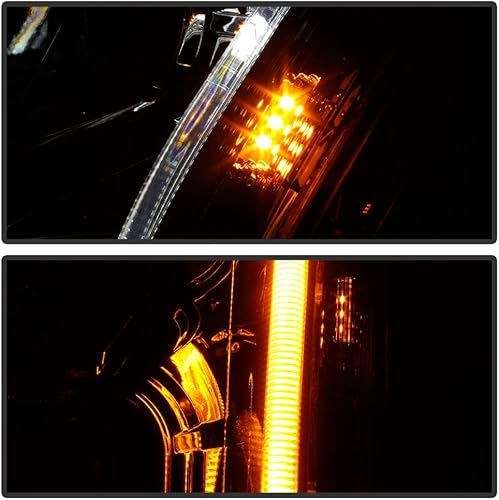 Miniatura 7 de ACANII - Para [modelo halógeno] 2008-2014 Cadillac CTS carcasa cromada Switchback LED tubo proyector faros delanteros