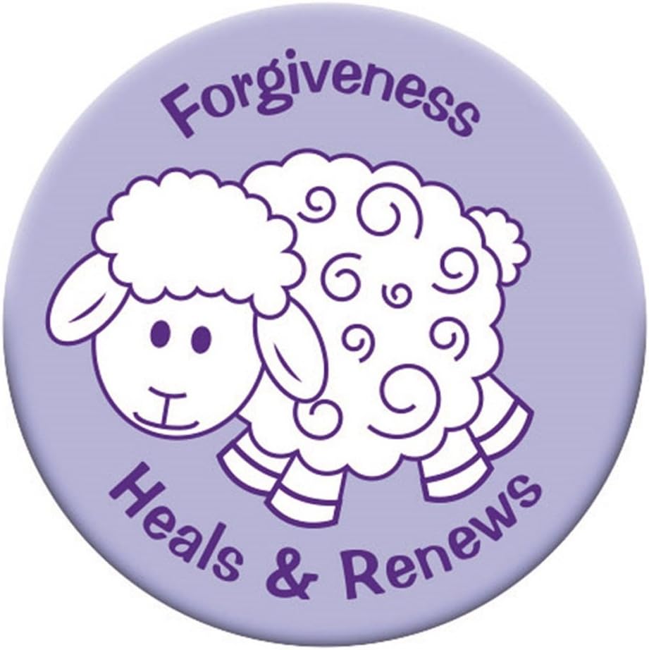 Forgiveness Heals and Renews First Reconciliation Pocket Medal with Lamb, 1 1/2 Inch, Pack of 3