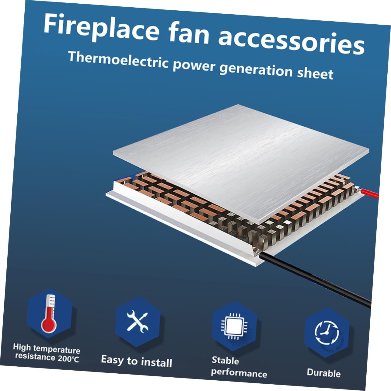 3sets Blower Fan Motor Accessories Fireplace Includes Generator Sheet and Repair Parts Easy to Install Compatible Stove Fans Convenient for Home and