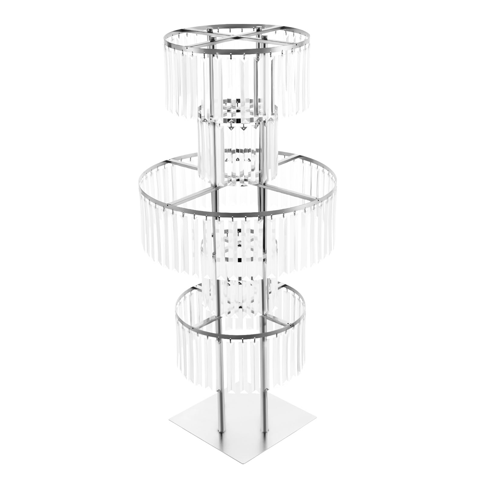 Présentoir à fleurs cristal pour décoration de mariage féerique