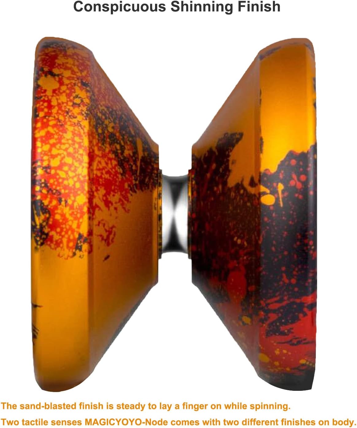 Pack of 2 Yoyos- MAGICYOYO N11 Black with Golden Dual Purpose Yoyo+ Y01 Black Golden Red Unresponsive Yoyo