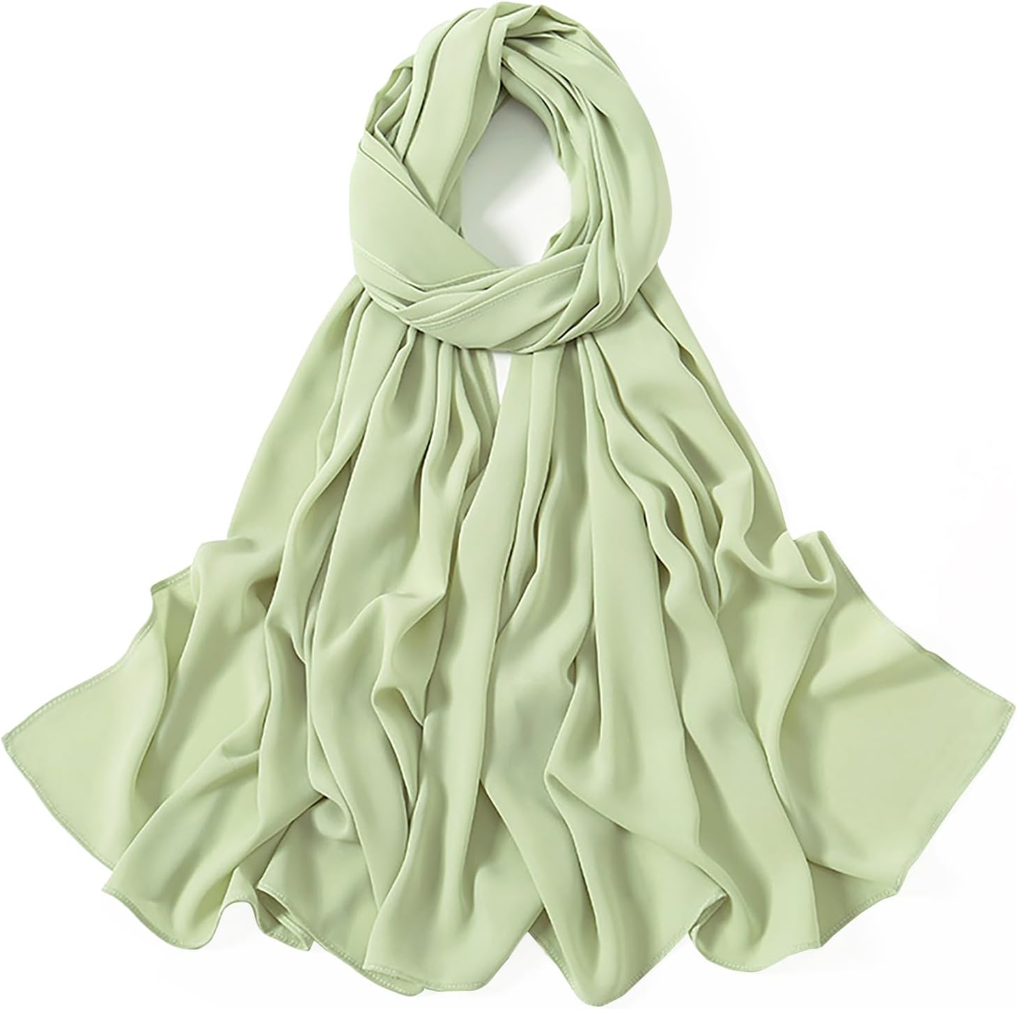 Heavy Not Easily See Through Long Chiffon Hijab Scarf for Women, Amazing Smooth Muslim Head Scarves - Image 2