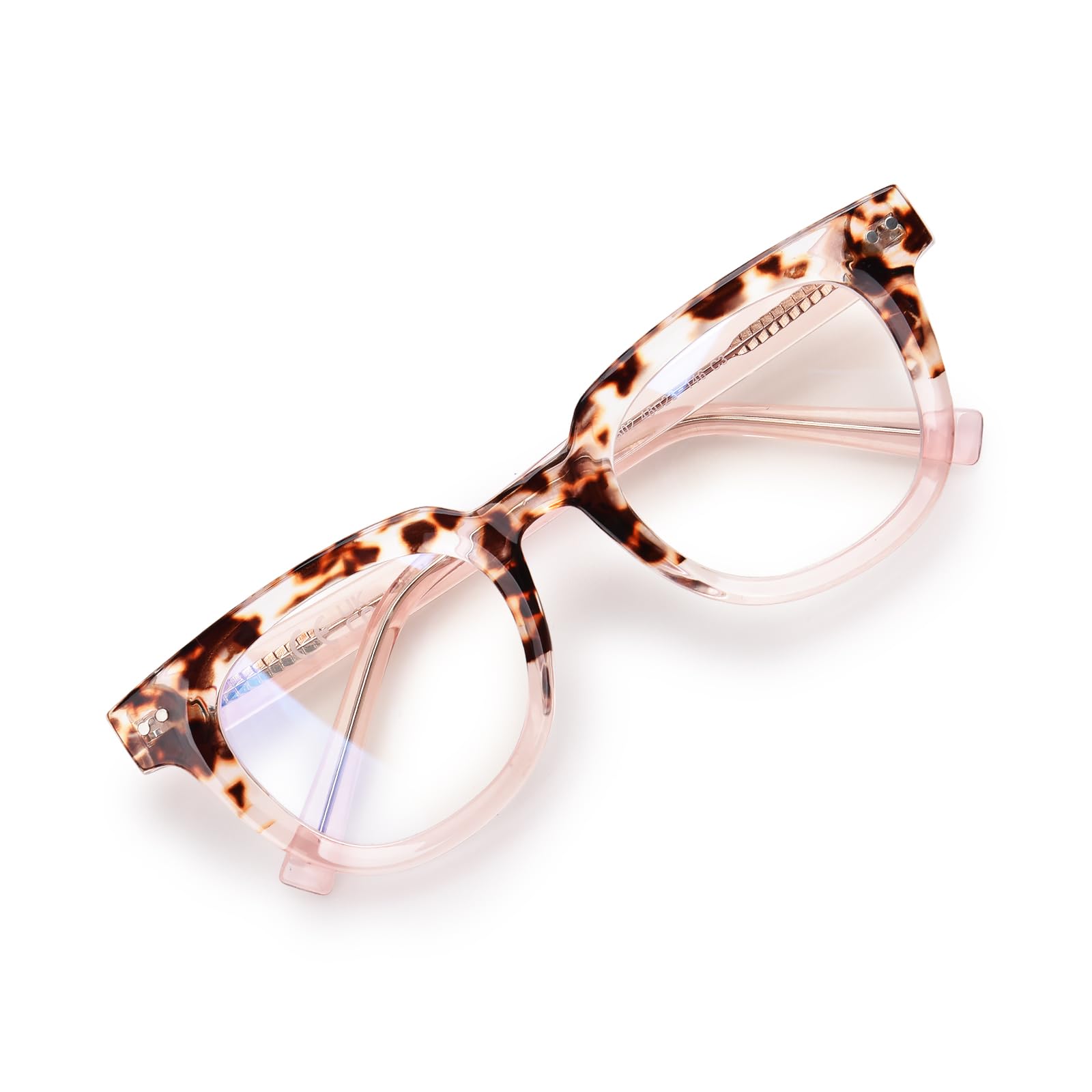 Gafas cuadradas con bloqueo de luz azul de gran tamaño para mujer, antisobreesfuerzo y protección UV