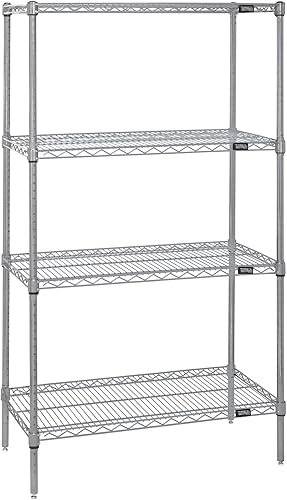 Miniatura 9 de Quantum Storage Systems kit para principiantes para unidad de librero de 4 niveles, de 54 pulgadas de alto, en alambre, con acabado en cromado,