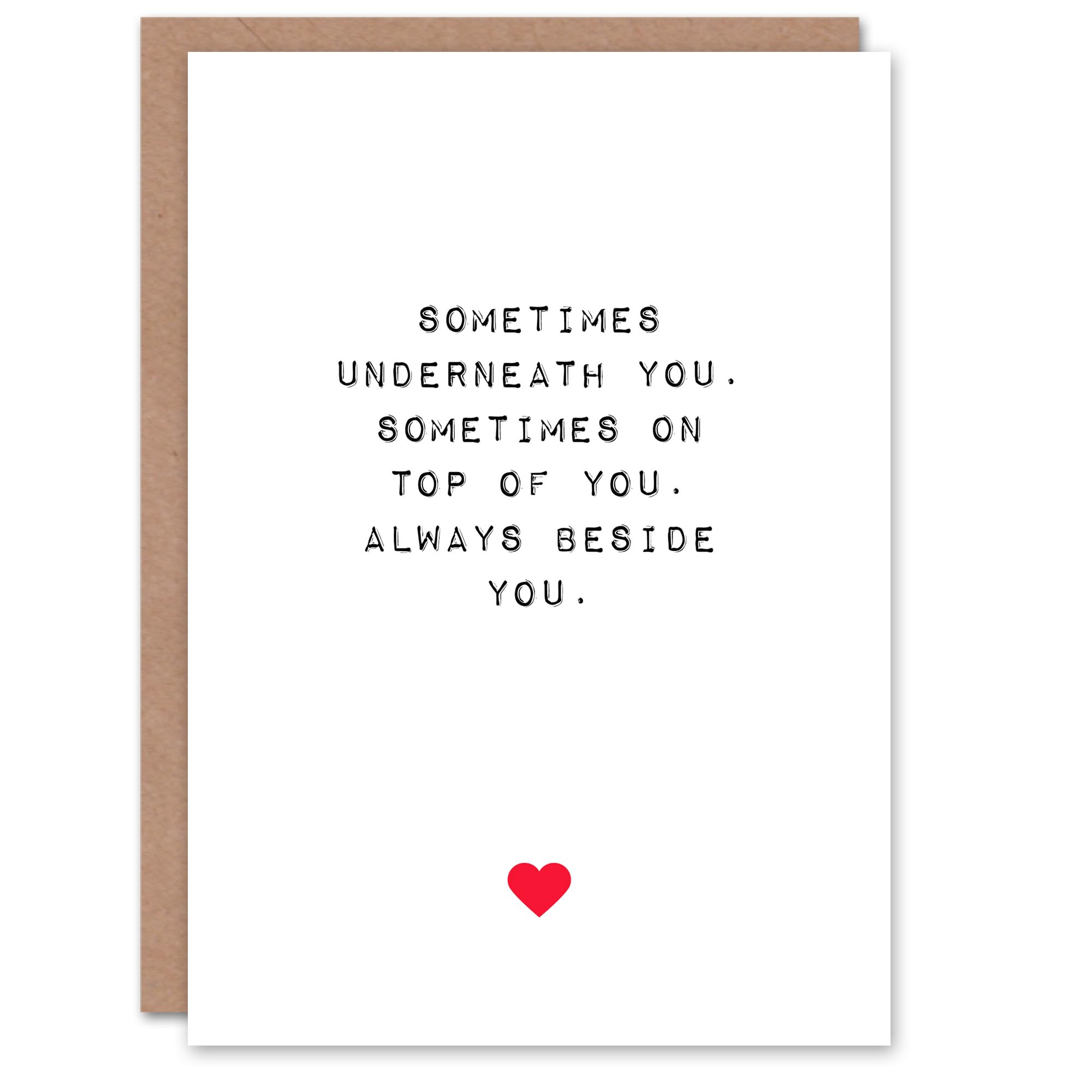 Artery8 Valentines Day Greeting Card Adult Rude Saucy on Top Underneath Beside For Him or Her