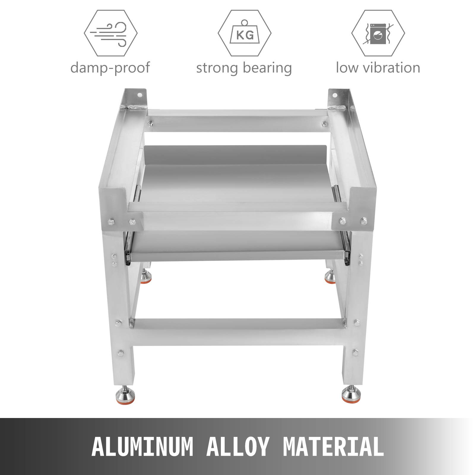 VEVOR Waschmaschinenständer aus Aluminiumlegierung, 136 kg Kapazität, stabiler Sockel mit Tablett