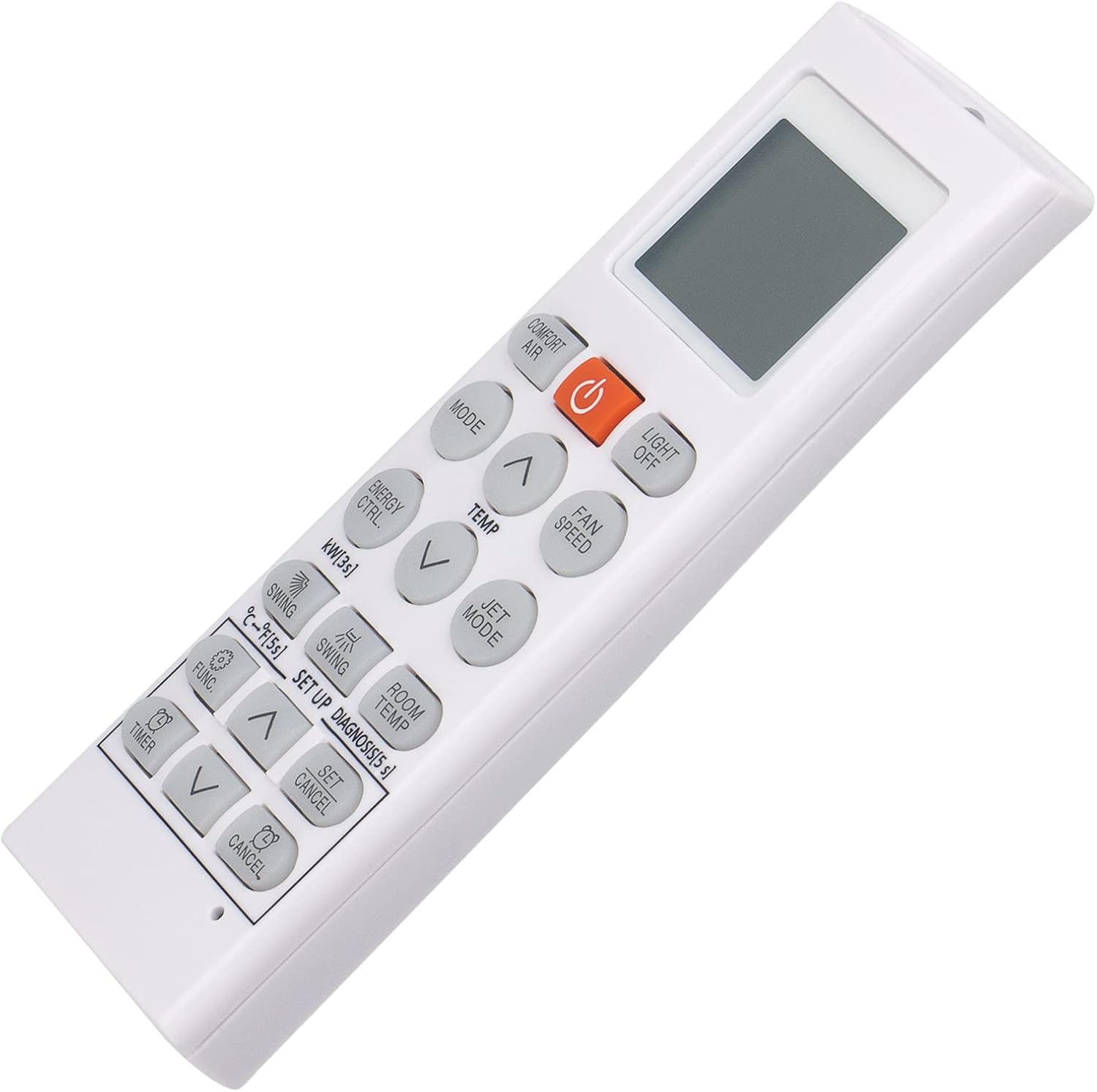 Front view of the Beyution AKB74955604 remote control, highlighting the various function buttons.