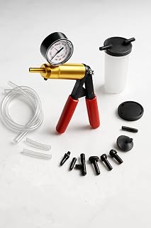 Brake Bleeder & Vacuum Pump Kit (Model 63391), Machined Brass Hand Pump, Accurate Pressure Gauge, Full Adapter & Hose Set – Compatible with PITTSBURGH AUTOMOTIVE Systems – Universal Brake Service Tool