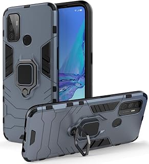 MOONCASE Hülle für Oppo A53s, Dual Layer Hybrid Stoßfeste Schutzhülle mit Ringständer und Magnetischer Autohalterung Rücks...