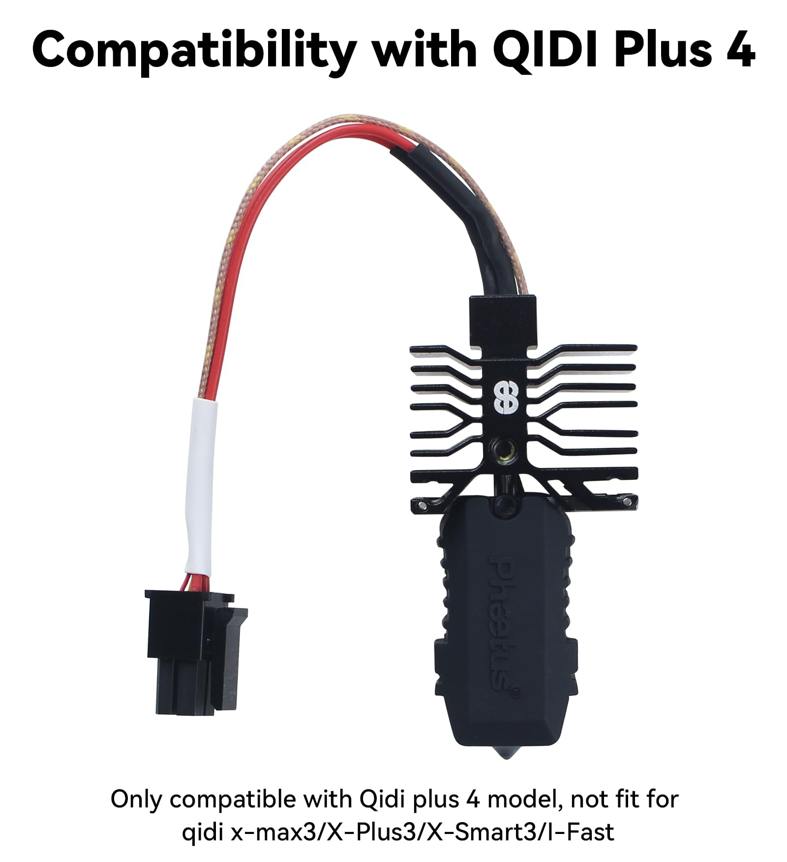 BCZAMD Zestaw wymienny Hotend do for Qidi Plus4: dysza 0,6 mm – ulepszona wersja z powłoką w całości z metalu Heatbreak radiator do szybkiego drukowania do 30 mm³/s akcesoria do drukarki 3D